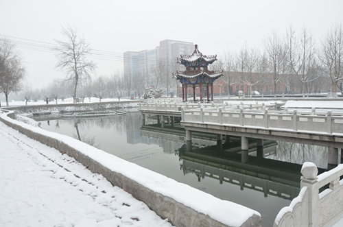 雪中的河北科技学院